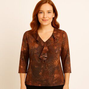 Shannon Ford New York glittery ruffled top-M